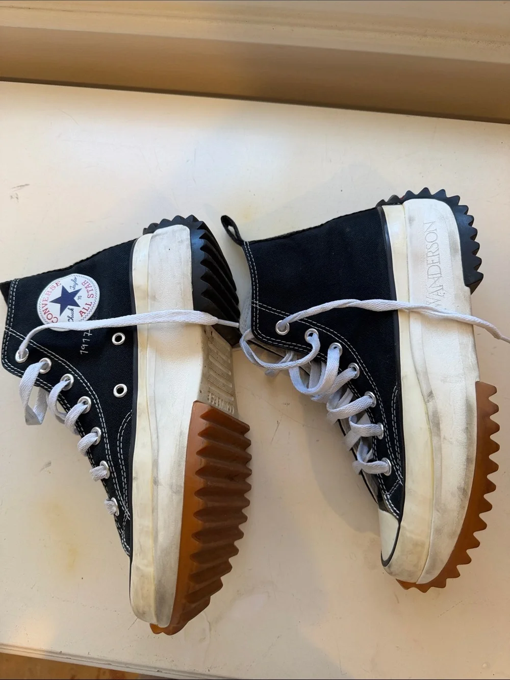 JW Anderson x Converse Run Star Hike Hi Black 164840C women size 7, men size 5.5